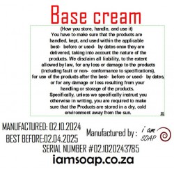 1L fragrance free base cream.