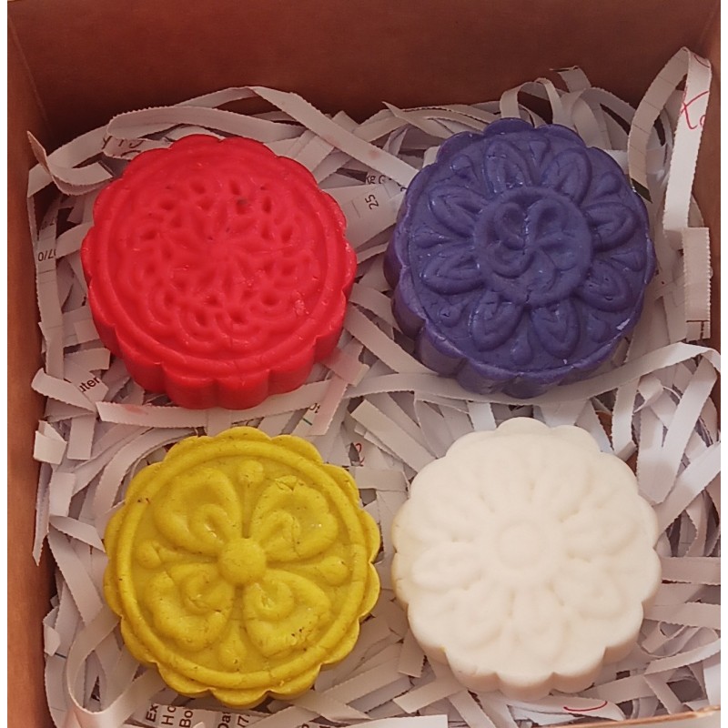 4 Solid Shampoo Bar Sample Box @ 40g each. Try Them All