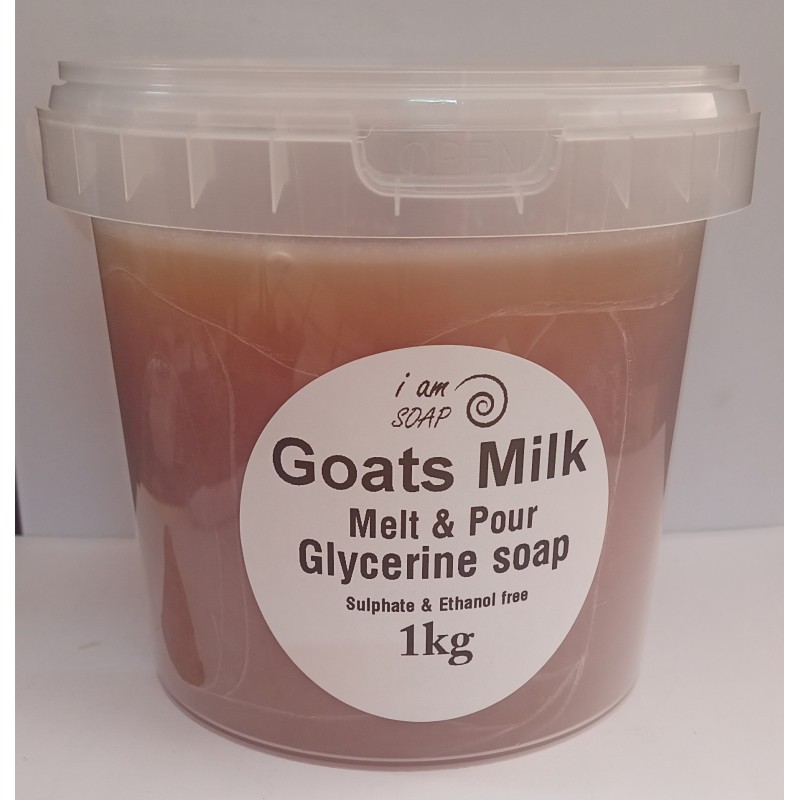 1 kg pure Goats milk melt & pour glycerine soap base, sulphate & Ethanol free
