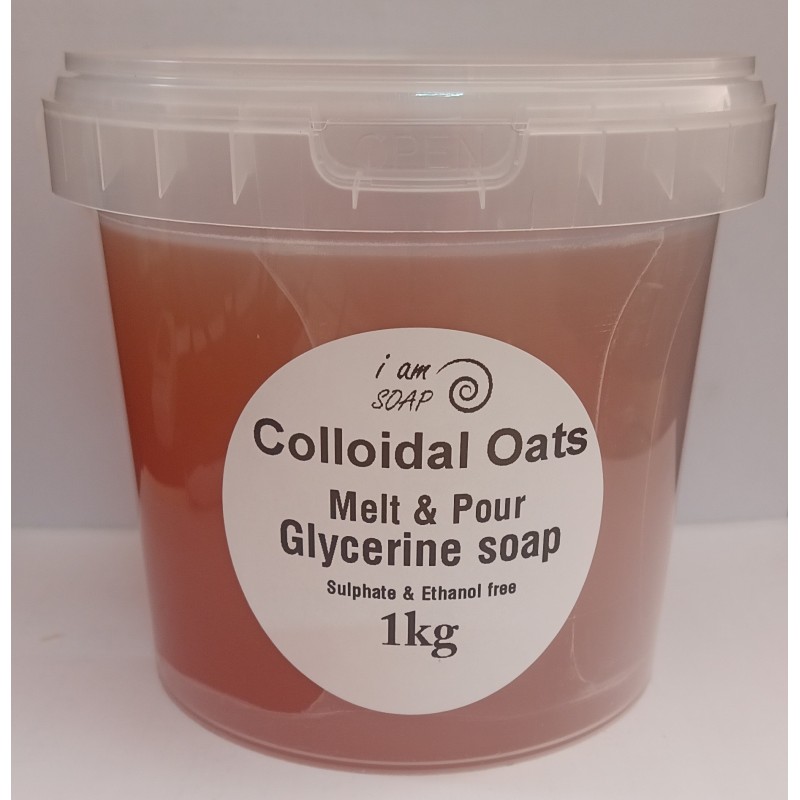 1 kg colloidal oats melt & pour glycerine soap base, sulphate & Ethanol free